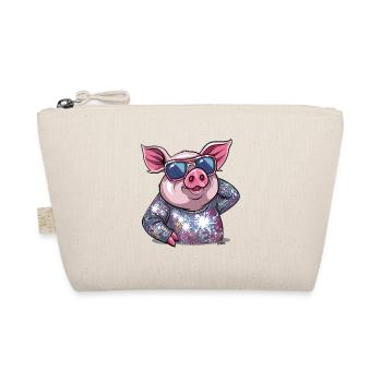 Cochon de danse disco scintillante Diva - Trousse biologique - nature - Devant