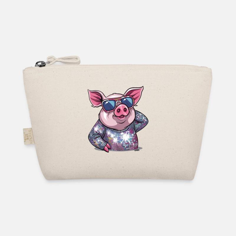 Glitter Disco Dance Diva Pig Organic Pouch