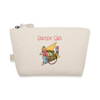 Electric Girl EV Driver Electric Vehicle - Organic Pouch - nature - Front