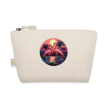 Flamants roses, coucher de soleil, plage, océan flamant rose - Trousse biologique - nature - Devant