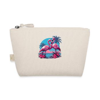 Flamants roses, coucher de soleil, plage, océan flamant rose - Trousse biologique - nature - Devant