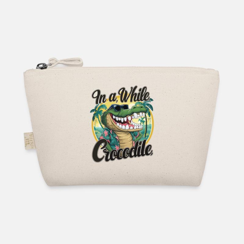 Funny Crocodile Alligator In A While Crocodile Organic Pouch
