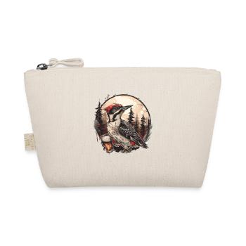 Schluckspecht - Woodpecker in the forest drinks beer - Organic Pouch - nature - Front