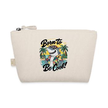 Funny shark with sunglasses summer vacation - Organic Pouch - nature - Front