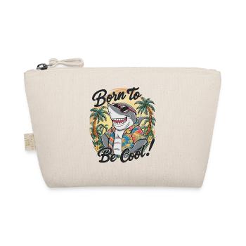Funny shark with sunglasses summer beach vacation - Organic Pouch - nature - Front