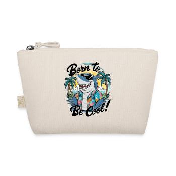 Funny shark with sunglasses summer vacation - Organic Pouch - nature - Front