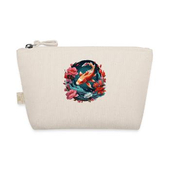 Vintage 80s Retro Japanese Asian Koi Carp - Organic Pouch - nature - Front