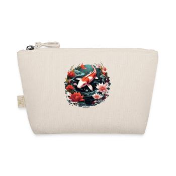 Vintage 80s Retro Japanese Asian Koi Carp - Organic Pouch - nature - Front