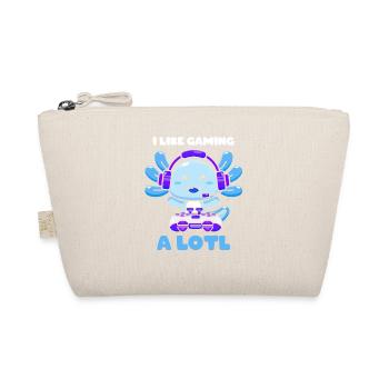 Gaming, Axolotl, Zocken, Videospiel, Einhorn Gamer - Bio-Täschchen - Natur - Vorne