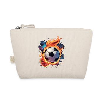 Flying soccer ball with flames. - Organic Pouch - nature - Front
