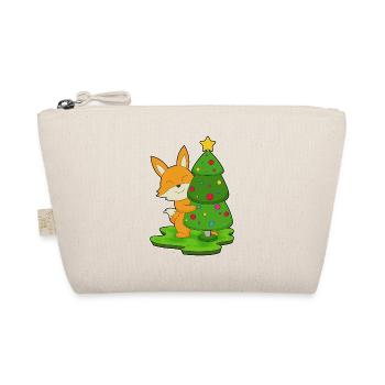 Fuchs Weihnachten Weihnachtsbaum - Bio-Täschchen - Natur - Vorne
