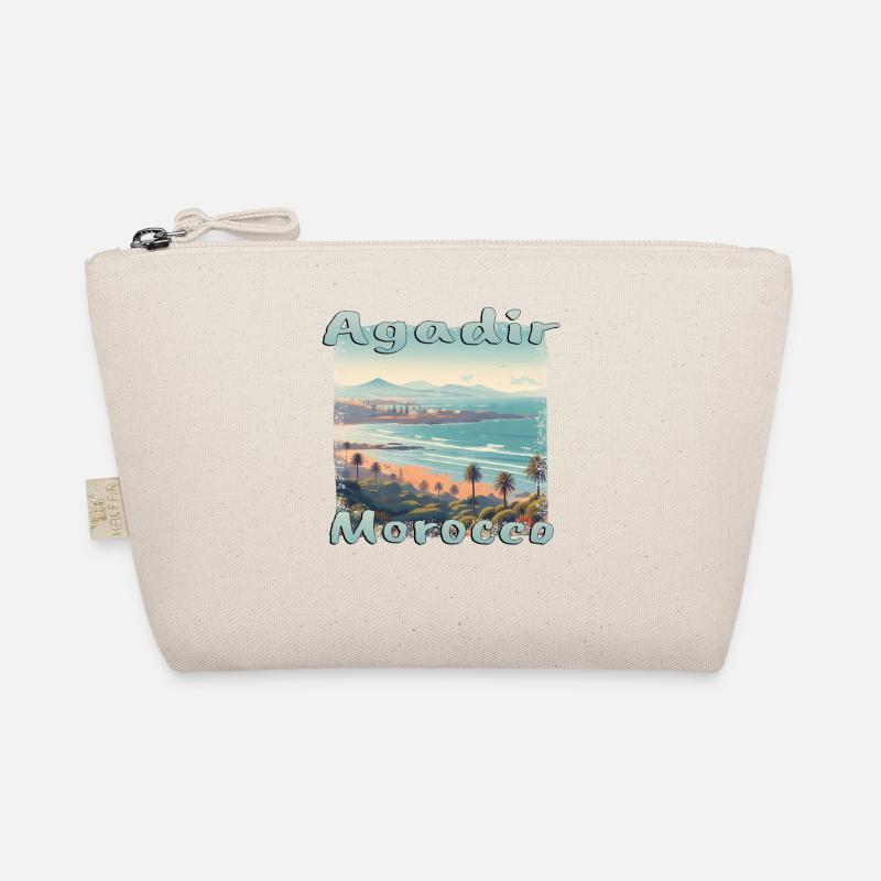 Agadir Morocco beach holiday nature palm trees Organic Pouch