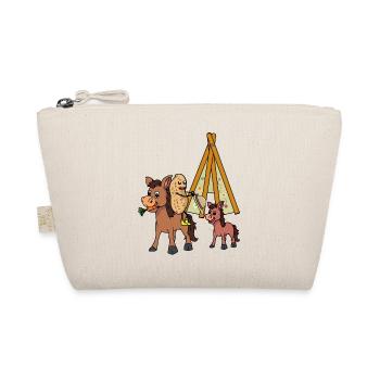 Wild West Peanut Muli Donkey Donkey Rider Rider - Organic Pouch - nature - Front