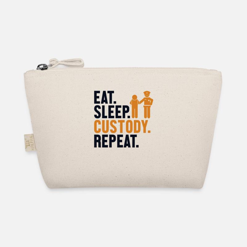 Eat Sleep Custody Repeat Prison Guard Corrections Organic Pouch