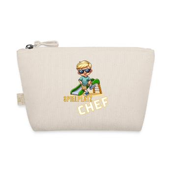 Spielplatz Chef - Cooles Jungen Outfit für Sommer - Bio-Täschchen - Natur - Vorne