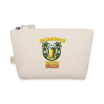 Tropisches Paradies Bierliebhaber Palme Sonnenuntergang TEE - Bio-Täschchen - Natur - Vorne