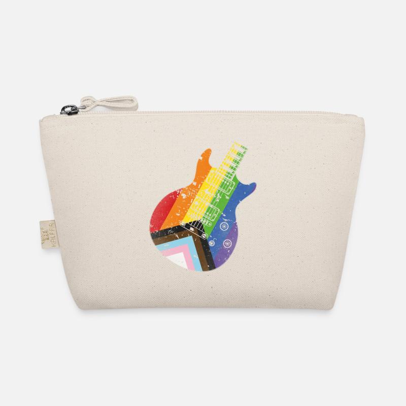 Pride Progress Flag Gitarre Bio-Täschchen