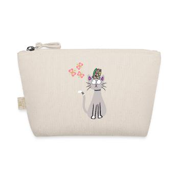 Hippie Cat Cats Hippies Kids Child Kitten - Organic Pouch - nature - Front