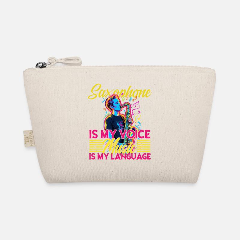 Funny Saxophone Design Saxophone Player Jazz Organic Pouch