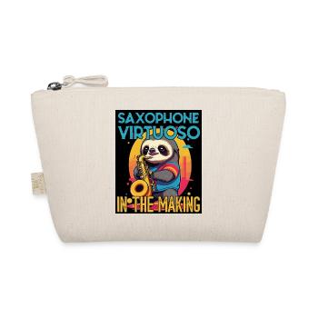 Saxophone Drôle Paresseux Jazz Music Design - Trousse biologique - nature - Devant