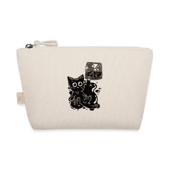 A Black Kitten in Ink - Humor - Organic Pouch - nature - Front