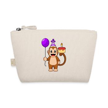 Monkey Birthday Balloon - Organic Pouch - nature - Front