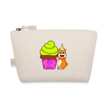 Hamster Birthday Cupcake - Organic Pouch - nature - Front