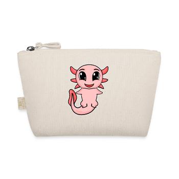 Axolotl Motif Kids Cute - Organic Pouch - nature - Front