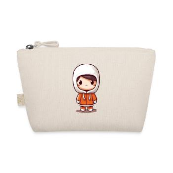Mignon Kawaii Chibi Kid avec veste à capuche - Trousse biologique - nature - Devant