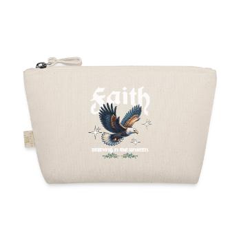Faith Inspirational Eagle Illustration - Organic Pouch - nature - Front
