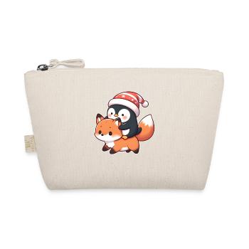 Penguin rides fox - Organic Pouch - nature - Front