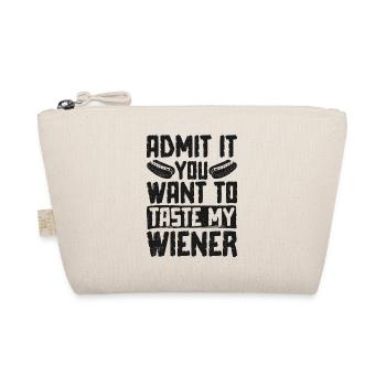 Hot Dog Adult Humor Pun Naughty - Organic Pouch - nature - Front