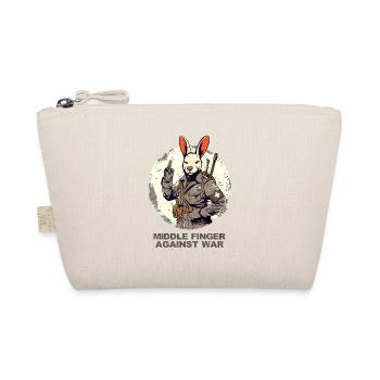 Paramedic Rabbit: War gets my middle finger - Organic Pouch - nature - Front