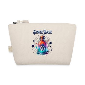 Space Bottle – Astronaut in Neon Glass - Organic Pouch - nature - Front