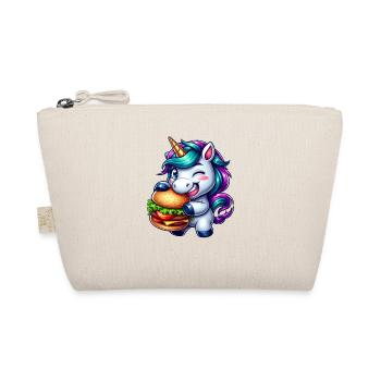 Einhorn Hamburger Cheeseburger - Bio-Täschchen - Natur - Vorne