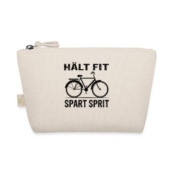 Hält Fit Spart Spirt Fahrrad Rennrad Radfahrer - Bio-Täschchen - Natur - Vorne
