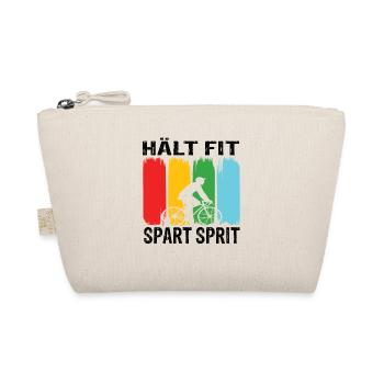 Hält Fit Spart Spirt Fahrrad Rennrad Radfahrer - Bio-Täschchen - Natur - Vorne