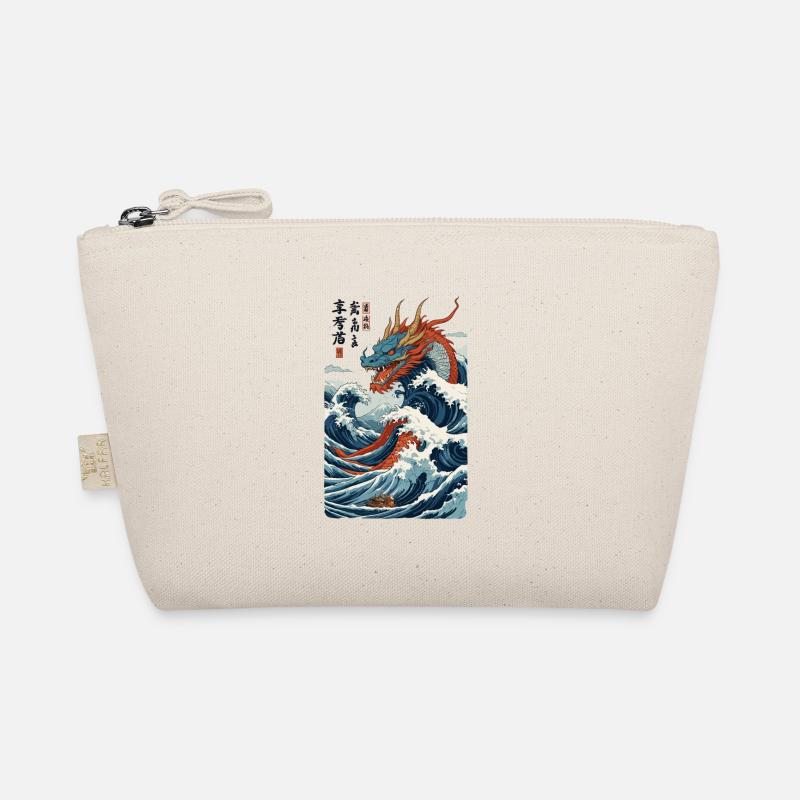 Art du dragon japonais vintage de style Ukiyo-E Trousse biologique