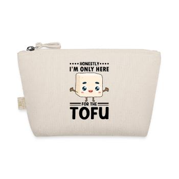 Vegan Vegetarier Design für einen Tofu Fan - Bio-Täschchen - Natur - Vorne