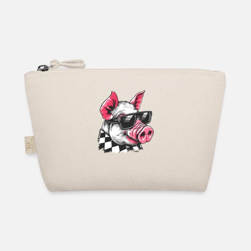 Lunettes de soleil cool portant du cochon Trousse biologique