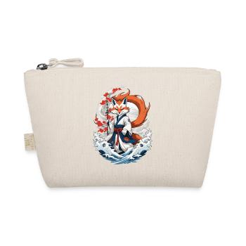 Ukiyo-E Art Style Japanese Kitsune Fox - Organic Pouch - nature - Front