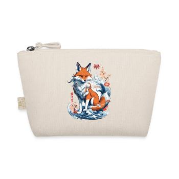 Ukiyo-E Art Style Japanese Kitsune Fox - Organic Pouch - nature - Front