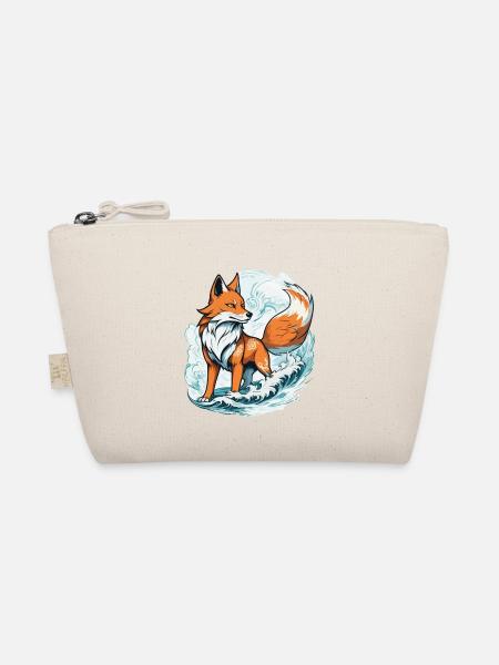 Masque Kitsune Japonais Kawaii Fox Spirit Design - Trousse biologique - nature - Devant