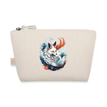 Japanese Kitsune Fox Anime Kawaii Fox Ghost - Organic Pouch - nature - Front