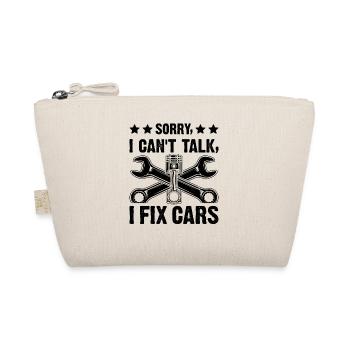 Sorry I Can't Talk I Fix Cars - Funny Mechanic Quo - Bio-Täschchen - Natur - Vorne