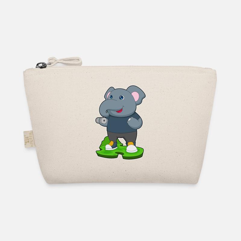 Elefant Bodybuilding Hantel Bio-Täschchen