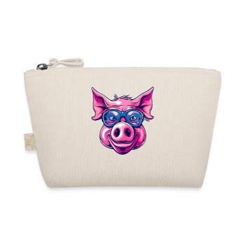 Un cochon porte de drôles de lunettes - Trousse biologique - nature - Devant