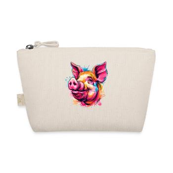 Cochon d’éclaboussures de peinture colorées - Trousse biologique - nature - Devant