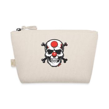 Red Clown Nose, Skull and Bones - Organic Pouch - nature - Front