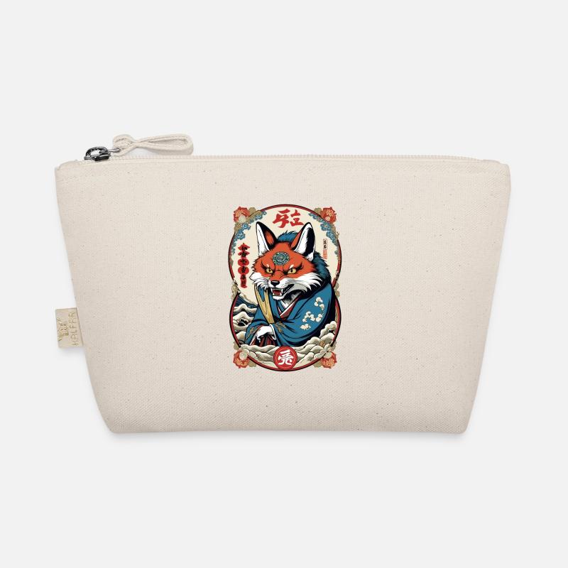 Japanese Kitsune Mask Anime Kawaii Fox Ghost Organic Pouch